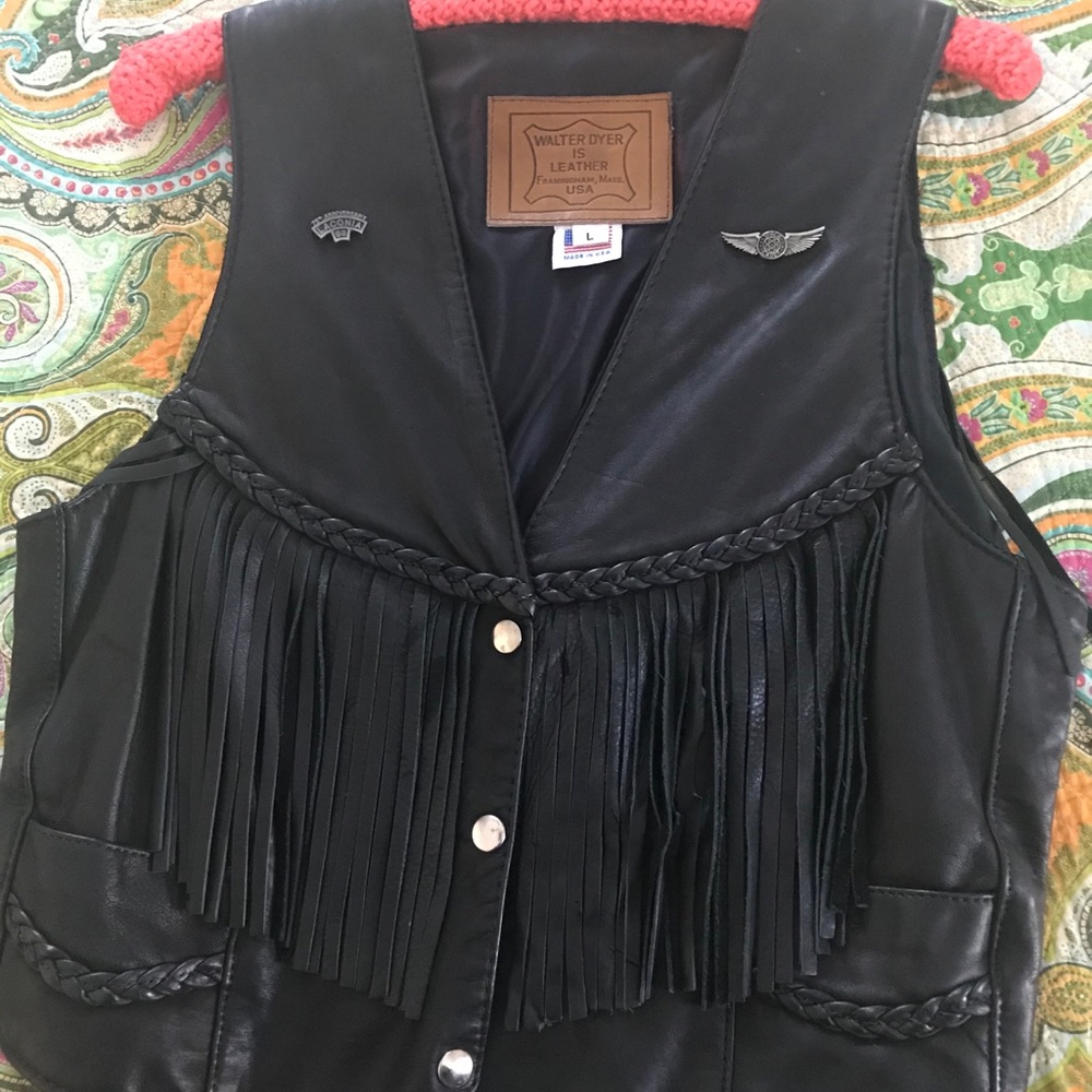 Fringed Walter Dyer Leather Fringed Vest
